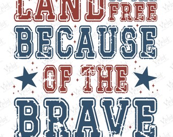 America Land of the Free SVG: 4th of July Patriotic Design (Digital Download
