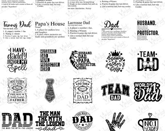 Dad Quotes SVG-bundel: grappige Vaderdagontwerpen (digitale download)