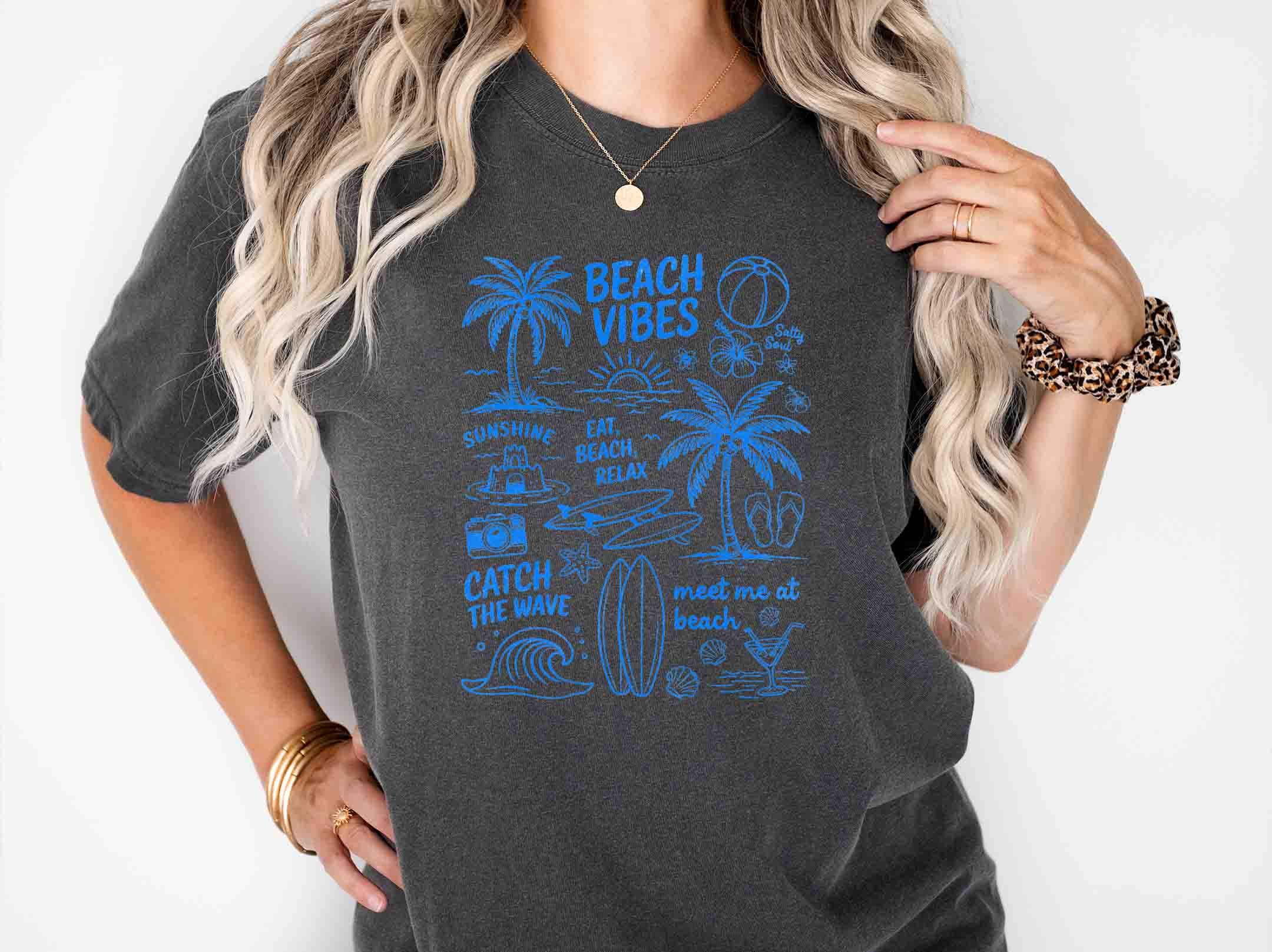Beach Vibes Doodle Bundle: Summer Clipart PNG, Surf SVG - Etsy