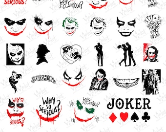 Joker Movie Clipart: Villain Comic PNG, DC Comics Design (Digital Download)