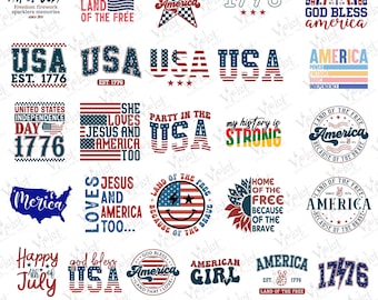 4th of July SVG Bundle | Patriotic Clipart, Fireworks (Digital Download)