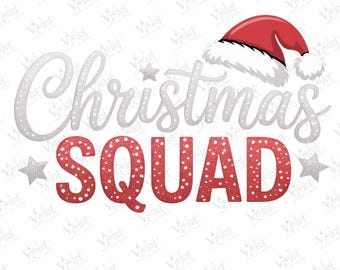 Christmas Squad PNG, Holiday Clipart (Digital Download)