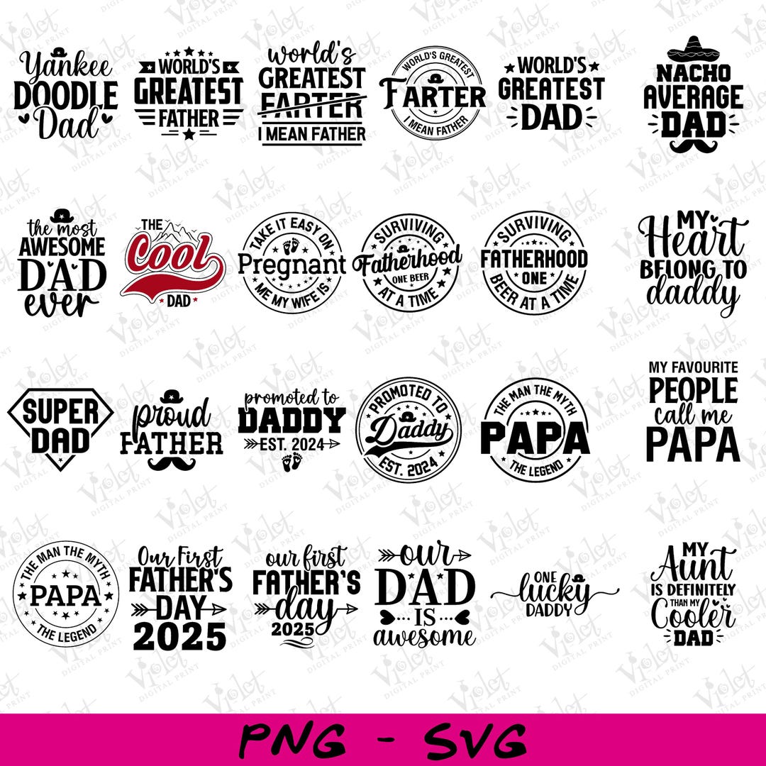Funny Dad SVG Bundle: Father's Day Shirt Designs (digital Download - Etsy