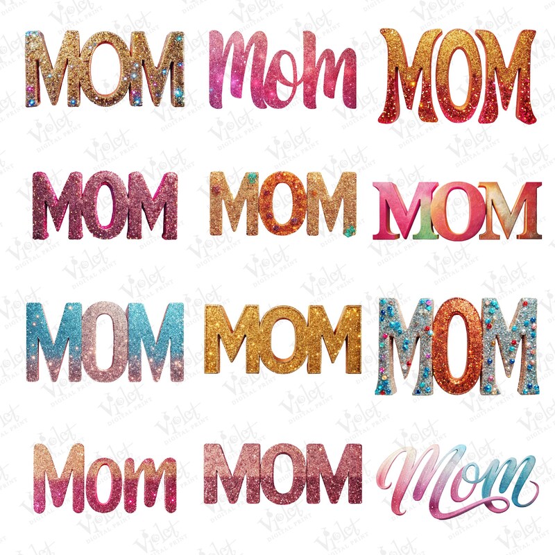 Glitter Typography - Etsy