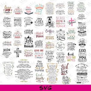 Christian SVG Designs Bundle: Religious Faith Cut Files (Digital Download)
