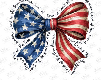 4.Juli Coquette Schleife - USA Flagge PNG (Digital)