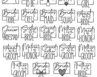 Paquete PNG de despedida de soltera / Clipart de escuadrón de novias / Gráficos de despedida de soltera / Diseños de sublimación para fiestas de bodas