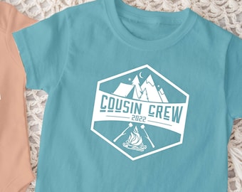 Cousin Crew Camping shirt 2023. Campfire and Smores. The Original Cousin Crew Shirts.  Sizes NB -3XL