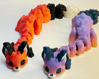 Articulated Fox Fidget Toy | Poseable 3D Printed Yuna