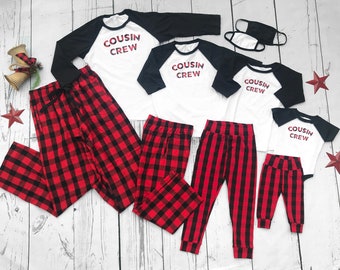 Adult PJ Cousin Gift Cousin Crew Christmas Pajamas Snow Family Reunion Trendy Toddler Baby Xmas PJs Cousins Cousin Matching Boy Girl