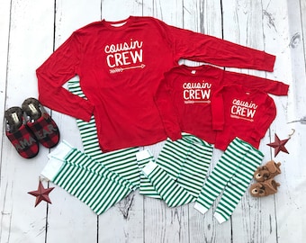 Adult PJ Cousin Gift Cousin Crew Christmas Pajamas Snow Family Reunion Trendy Toddler Baby Xmas PJs Cousins Cousin Matching Boy Girl
