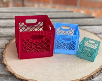 Organizador de escritorio/caja de leche en miniatura impreso en 3D, varios colores