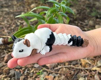 3D Printed Articulated Chinchilla – Whimsical Collectible Toy
