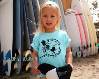 Personalized Cousin Crew Beach Vacation shirts. Family Vacation Shirts. Customizable family vacation shirts. Camping shirts. Reunion shirts