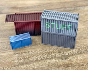 Tiny Shipping Container | Intermodal Container | Cargo Container | Desk Holder | Desk Organizer | Customizable | Valentine's Gift |Corp Swag