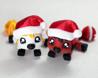 3D Printed Jingle Bell Highland Cow | Christmas Desk Fidget Toy