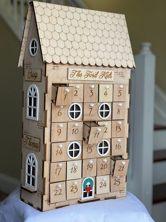 Personalized Fill Your Own Wooden House Advent Calendar LED Tea Light  Calendar House Christmas Decor Christmas Countdown - Etsy