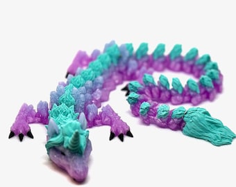 3D Printed Articulated Alicorn Dragon with Egg | Fidget Desk Toy