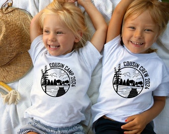 Cousin Crew or Cousin Camp 2024 shirt. Cousin Lake Vacation. The Original Cousin Crew Shirts. Name and numbers included!