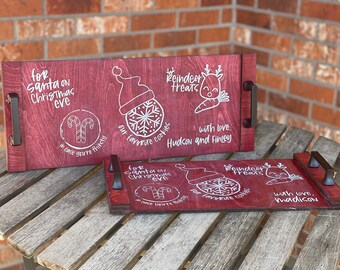 Personalized Wooden Santa Cookie Tray | Christmas Cookie Tray | Christmas Traditions | Christmas serving tray | Santa Tray