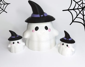 3D Printed Kawaii Ghost Candy Container | Halloween Desk Organizer