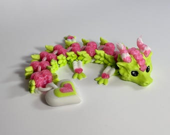 Baby Kokoro Articulated Dragon | 3D Printed Heart Fidget Toy