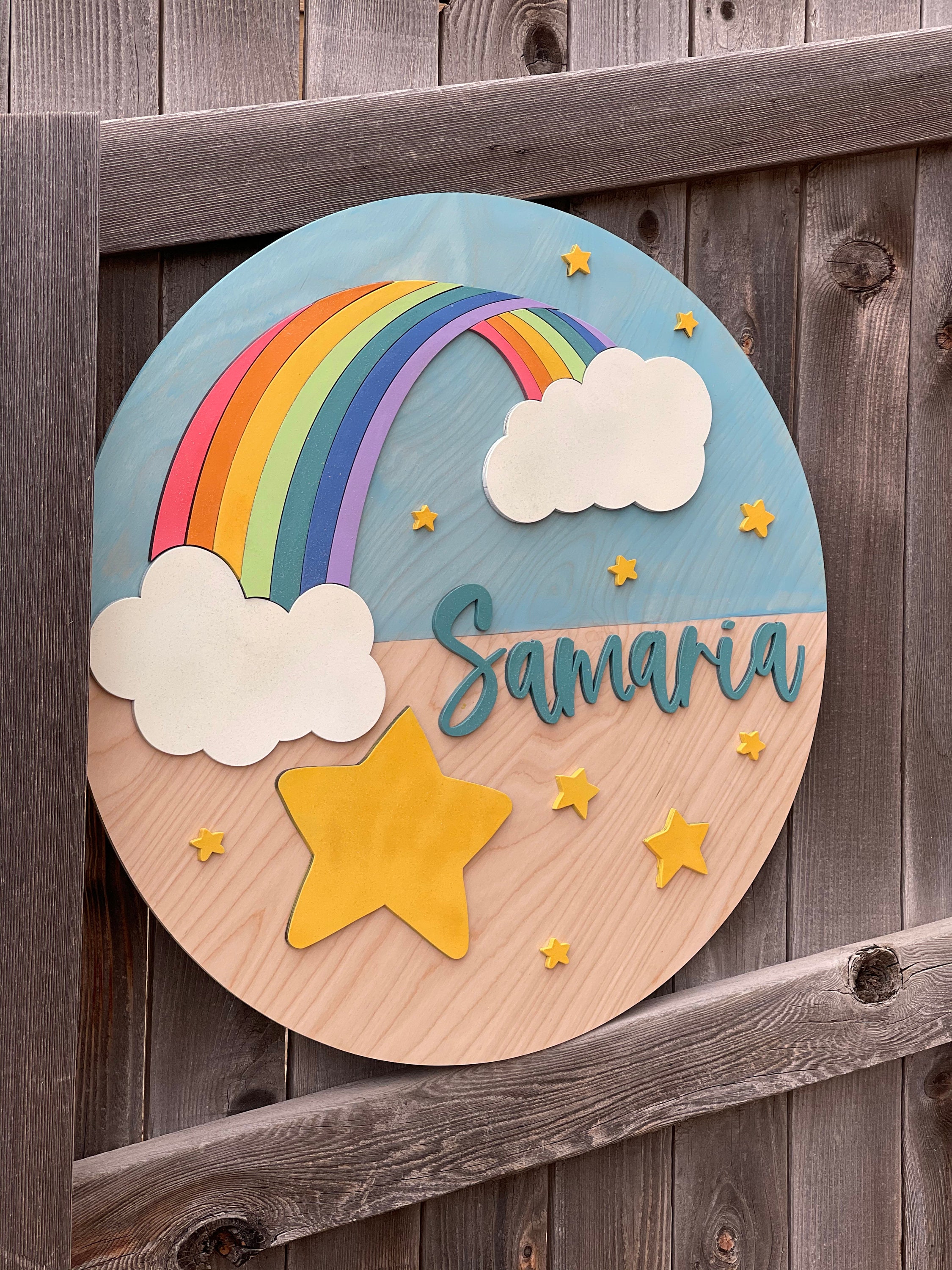 Rainbow Baby Name sign Rainbow Baby Gift Baby Girl or boy Etsy
