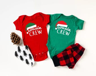 Christmas Cousin Crew Shirt | Santa Hat, Family Matching