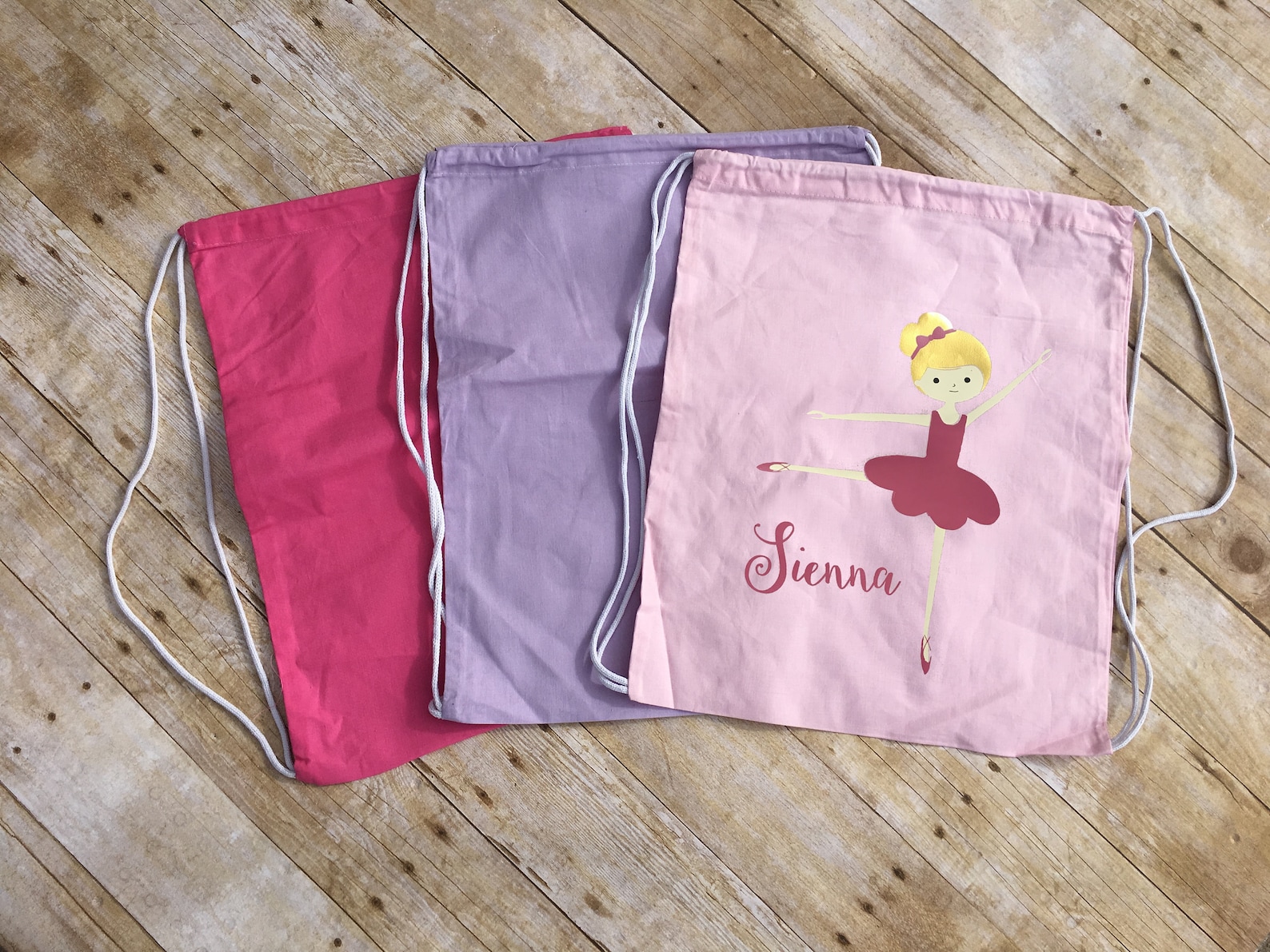 girls dance bag. toddler dance bag personalized ballet bag. drawstring backpack. ballet bag.