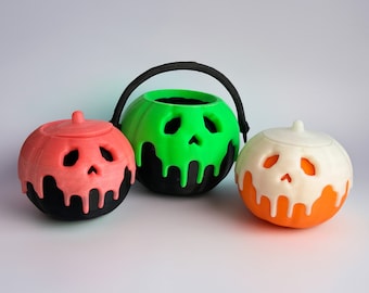 3D Printed Poisoned Pumpkin Candy Bucket | Halloween Decor