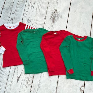 Blank Christmas Pajama Top CLOSEOUT!  | 6M- adult 2XL | Cousin Crew Pajamas | Mix and match top and bottoms | Sold individually
