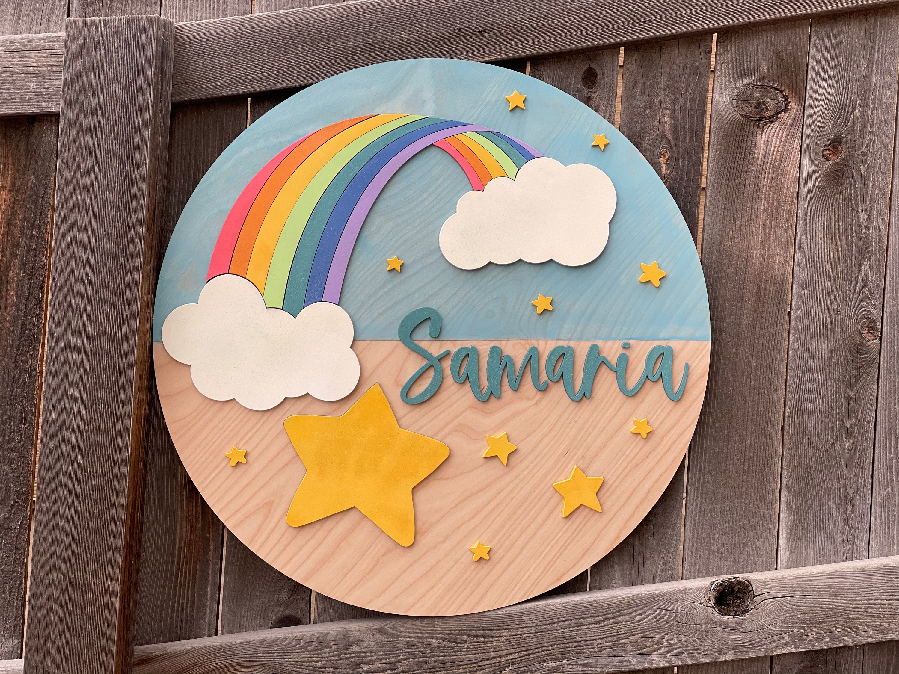 Rainbow Baby Name sign Rainbow Baby Gift Baby Girl or boy Etsy