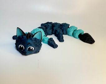 3D Printed Articulated Cat | Poseable Fidget Desk Toy