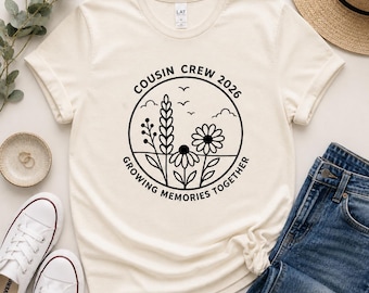 Cousin Crew 2026 Shirt Growing memories together– Family Vacation, Matching Family Tee
