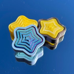 Magnetic Fidget Slider | Cascading Star | Haptic Slider | Sensory Toy | Clicky Slider | Customizable Colors | Unique Valentine&#39;s Gift