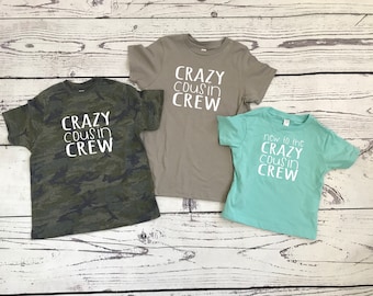 Crazy Cousin Crew Shirts. Cousin Squad. Cousin tribe. Name and Numbers are extra: link in item description!  The original Cousin Crew