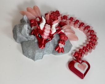 Articulated Kokoro Heart Dragon | Teal Cat Creative Fidget Toy