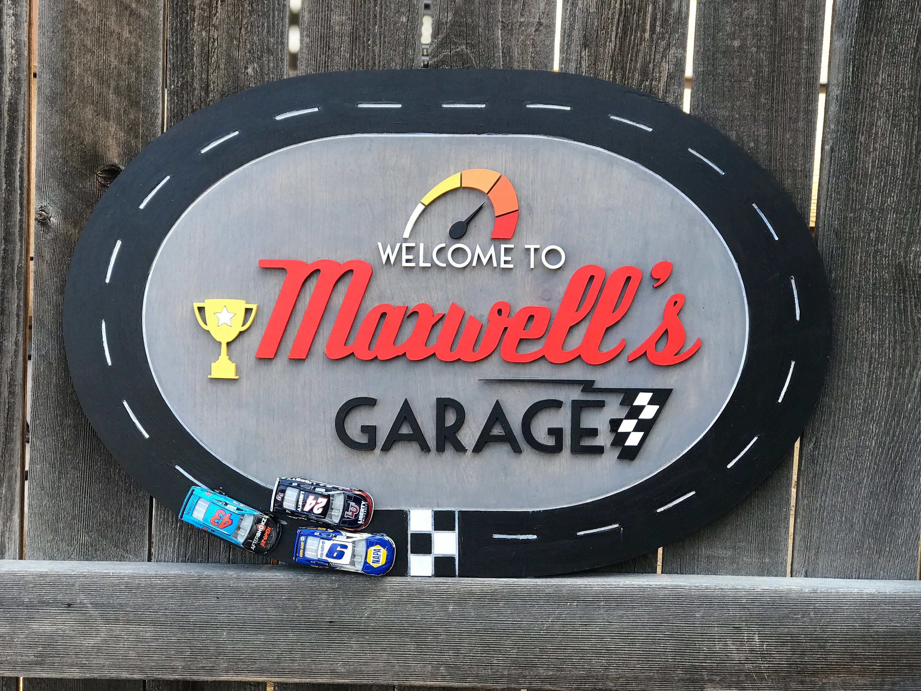 Race Car Name Sign Boys Nursery Decor Nursery Decor