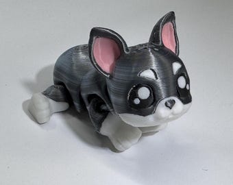 Articulated 3D Printed French Bulldog | Fidget Desk Toy
