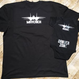 Maverick, Goose and Charlie shirts. Pilot & co-pilot shirts. Fathers Day gift. Matching shirts. Mother's day gift. Sold Individually image 5