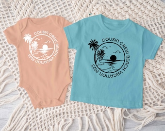 Cousin Crew Beach Vacation shirts. Family Vacation Shirts. Customizable family vacation shirts. Camping shirts. Reunion shirts