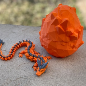 Articulated Crystal Dragon with Crystal Egg - Crystal Dragons | Desk Fidget Toy Gift | As seen on Tiktok | Flexi Dragon | Valentine&#39;s Gift