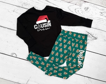 Christmas Pajama Pants and or shirt | Mix and Match Holiday Pajamas | The Original Cousin Crew | Handmade | Items sold individually