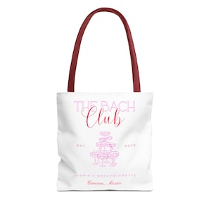 Bachelorette Party Tote Bag, Wedding Gifts, The Bach Club Bag, Bridal Shower Gift, Bridesmaid Gift