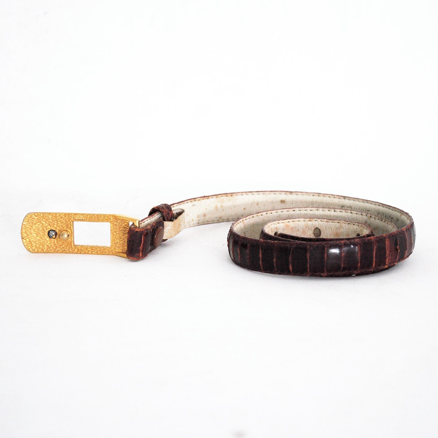 Snakeskin belt with shell buckle Limited Edition Python Skin Belt Natural main image 2