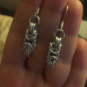 Byzantine chainmaille earrings