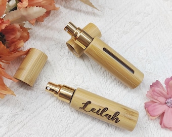 Customized Bamboo Perfume Spray Bottle: Portable Travel Fragrance