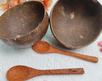 Customized handmade coconut wood bowl,Groomsman gift,Perfect For Breakfast Lovers,Party gift,Unique Salad Bowl,Gift For Her,Breakfast Gift