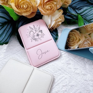 Personalisierter faltender Schminkspiegel, Brautjungfer Geschenk, Hochzeitsgeschenk, quadratischer Schminkspiegel, Reise-Schminkspiegel, Brautparty Geschenk, Geburtstagsgeschenke