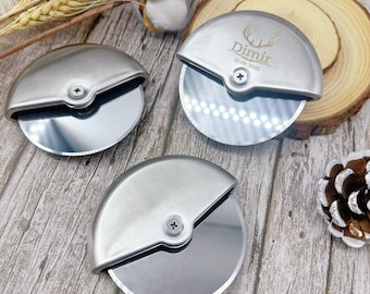 Personalized Pizza Cutter Wheel: Engraved Stainless Steel Kitchen Tool